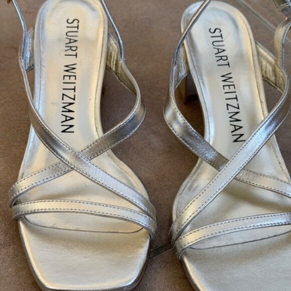 Stuart Weitzman Oasis 50 Block Heel Sandals sz 7 - Picture 1 of 6